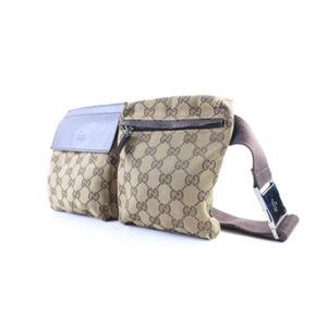 Gucci waist belt bag, monogram GG, authentic.